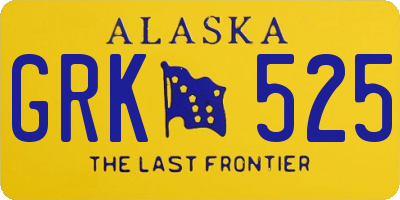 AK license plate GRK525