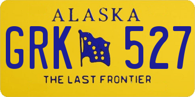 AK license plate GRK527