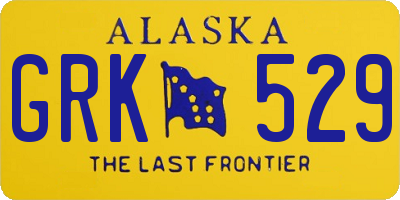 AK license plate GRK529