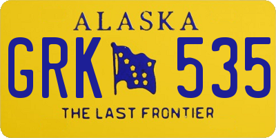 AK license plate GRK535
