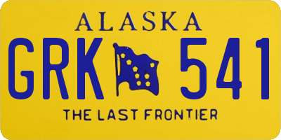 AK license plate GRK541