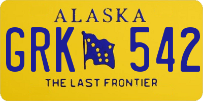 AK license plate GRK542