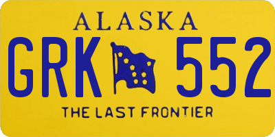 AK license plate GRK552