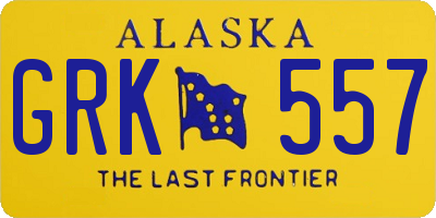 AK license plate GRK557