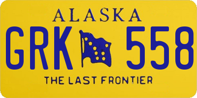 AK license plate GRK558