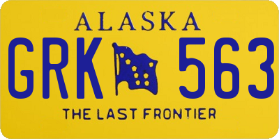 AK license plate GRK563