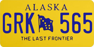 AK license plate GRK565