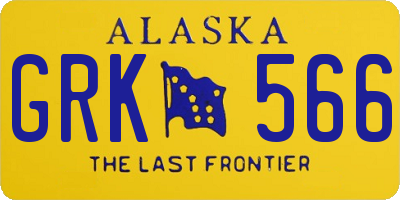 AK license plate GRK566