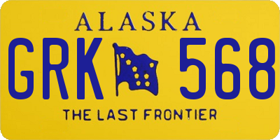 AK license plate GRK568