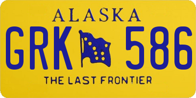 AK license plate GRK586