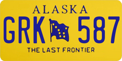 AK license plate GRK587
