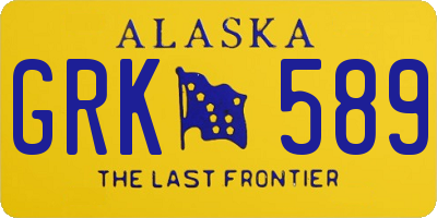 AK license plate GRK589