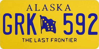 AK license plate GRK592