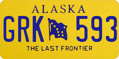 AK license plate GRK593