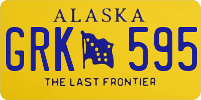 AK license plate GRK595