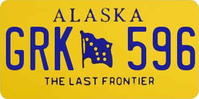 AK license plate GRK596