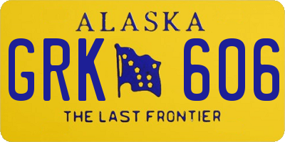 AK license plate GRK606