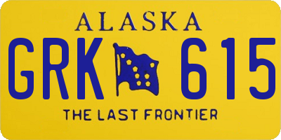 AK license plate GRK615