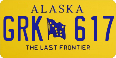 AK license plate GRK617