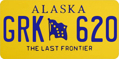 AK license plate GRK620