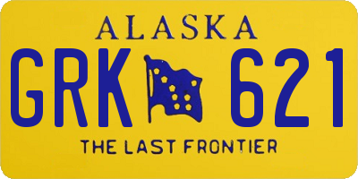 AK license plate GRK621