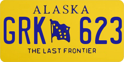 AK license plate GRK623