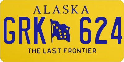 AK license plate GRK624