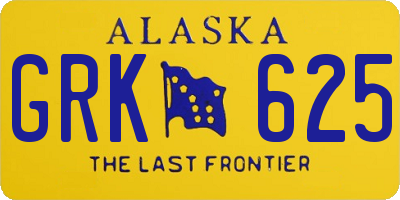 AK license plate GRK625