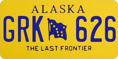 AK license plate GRK626