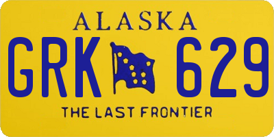 AK license plate GRK629