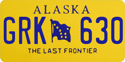 AK license plate GRK630