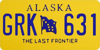 AK license plate GRK631