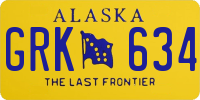 AK license plate GRK634