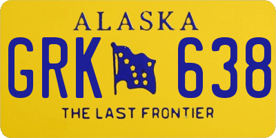 AK license plate GRK638