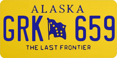 AK license plate GRK659