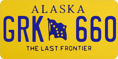 AK license plate GRK660