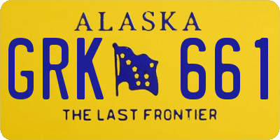 AK license plate GRK661