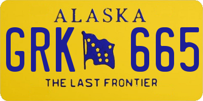 AK license plate GRK665
