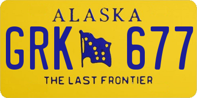 AK license plate GRK677