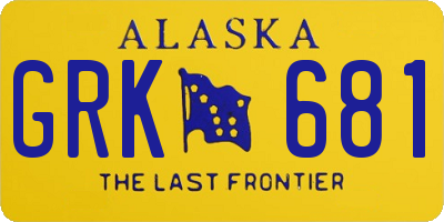 AK license plate GRK681