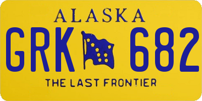 AK license plate GRK682