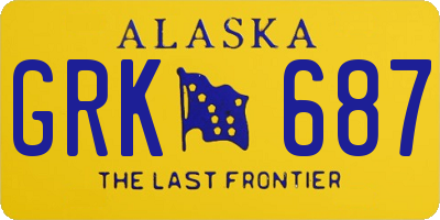 AK license plate GRK687