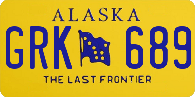 AK license plate GRK689