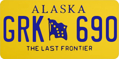 AK license plate GRK690
