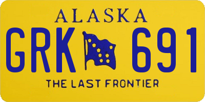 AK license plate GRK691