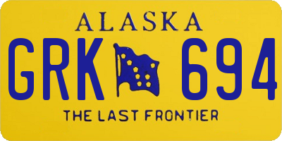 AK license plate GRK694