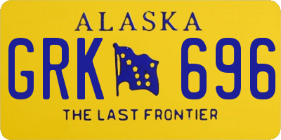 AK license plate GRK696