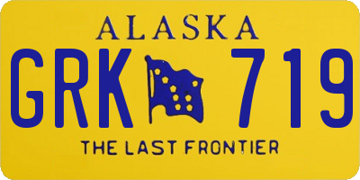 AK license plate GRK719