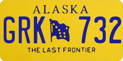 AK license plate GRK732