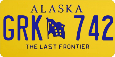 AK license plate GRK742
